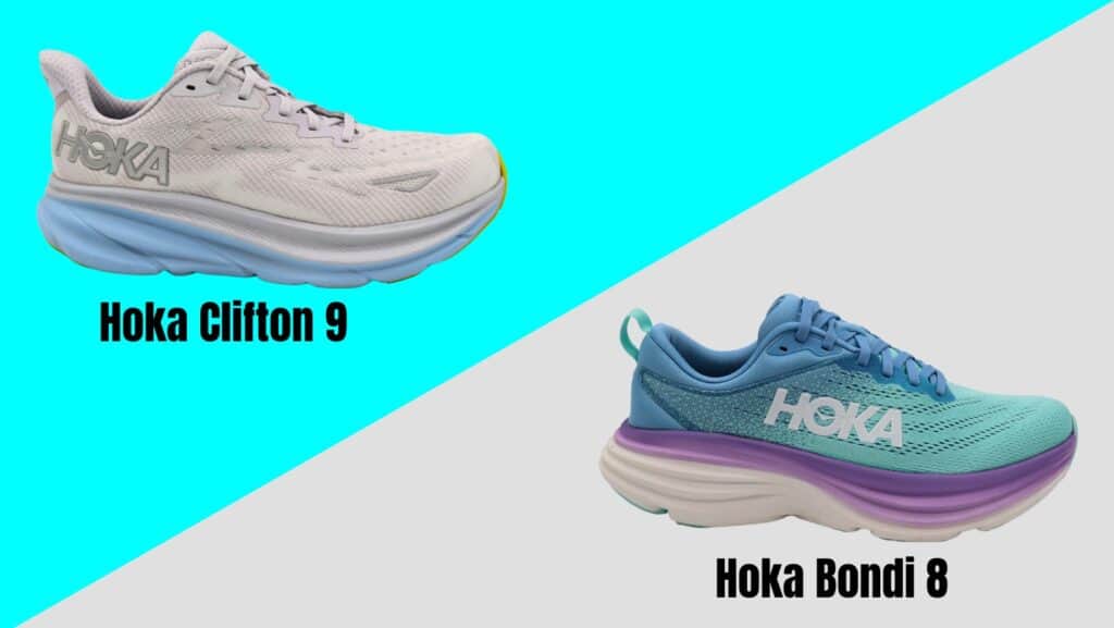 Picture of the Hoka Clifton 9 vs Bondi 8