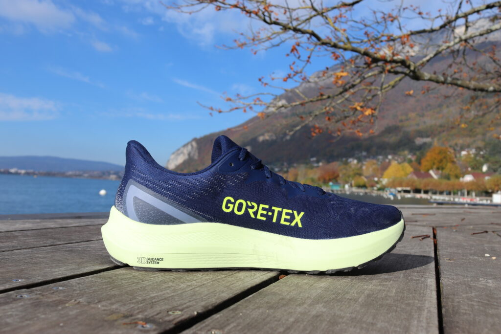 Picture of the medial aspect of the Asics GT-2000 12 GTX at Annecy lake