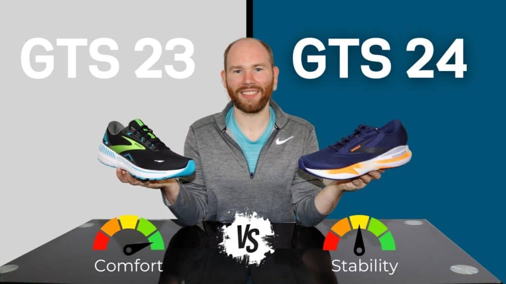 James McCormack sitting at a desk about to provide a Brooks Adrenaline GTS 24 vs 23 review