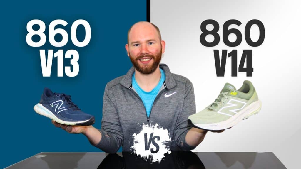 Picture of james mccormack sitting at a desk providing a review of the New Balance 860 v14 vs 13