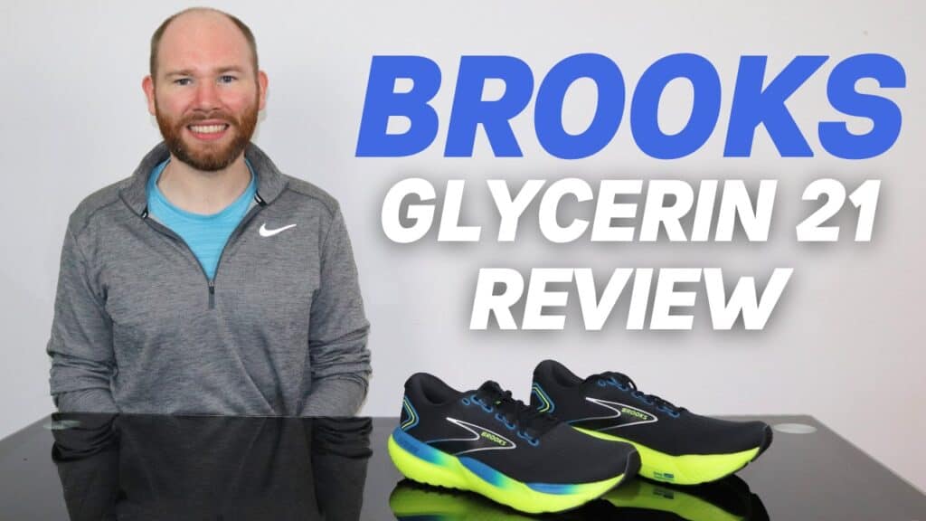 Picture of James McCormack providing a review at a desk of the Brooks Glycerin 21