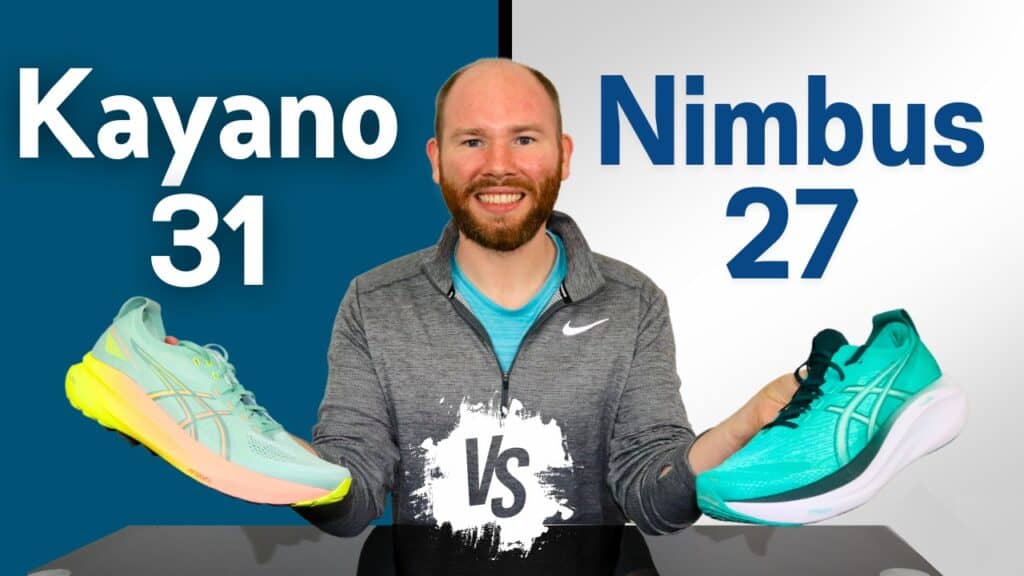 Picture of James McCormack sitting at a desk providing a review of the Asics Gel Kayano 31 vs Gel Nimbus 27