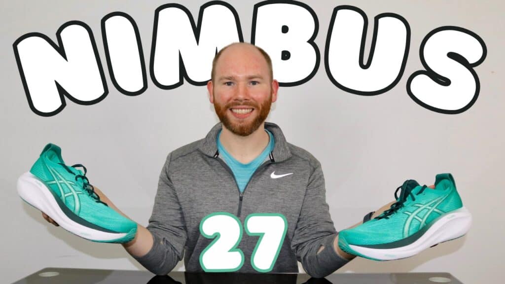 Picture of James McCormack providing a review of the asics gel nimbus 27