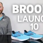 Picture of James mccormack sitting at a desk providing a review of the brooks launch 10