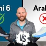 Picture of James McCormack providing a review at a desk of the hoka arahi 7 vs 6