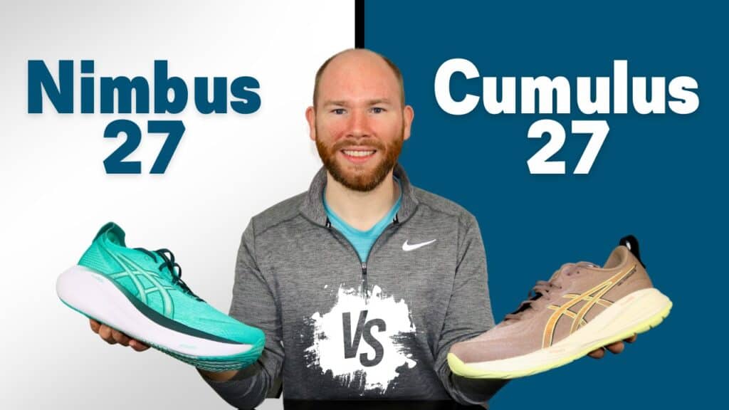 Picture of James McCormack sitting at a desk providing a review of the Asics Gel Cumulus 27 vs Gel Nimbus 27