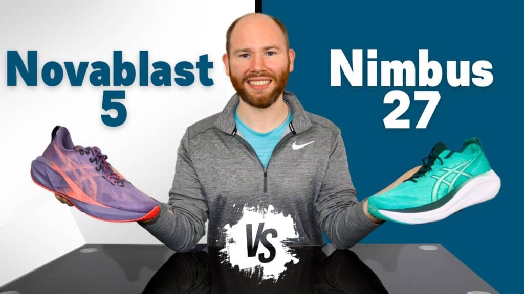 Picture of James McCormack providing a review of the Asics Gel Nimbus 27 vs Novablast 5