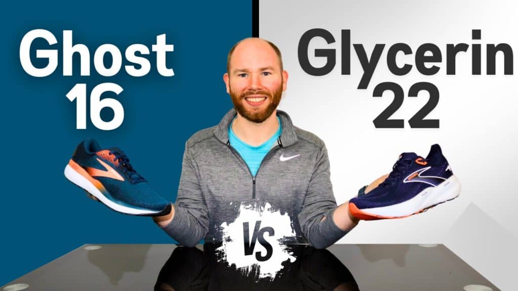 Picture of the James McCormack providing a review of the Brooks Ghost 16 vs Glycerin 22