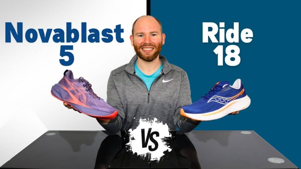 Picture of James McCormack providing a review of the Saucony Ride 18 vs Novablast 5