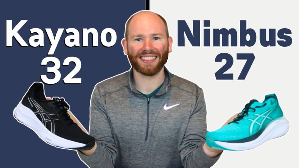 Picture of James McCormack providing a review of the Asics Gel Kayano 32 vs gel nimbus 27