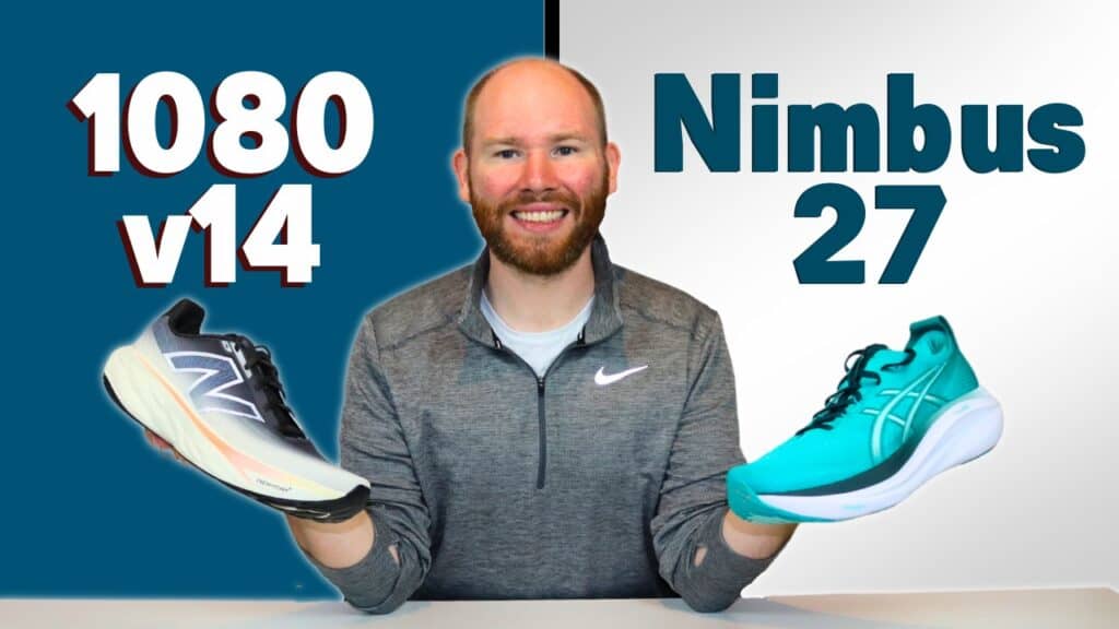Image of james mccormakc doing a review of New Balance 1080 v14 vs Asics gel nimbus 27