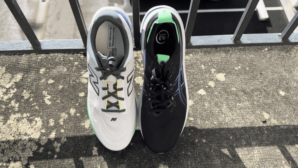 New Balance 1080 v15 vs Asics Gel Nimbus upper comparison